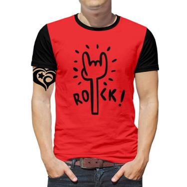 Imagem de Camiseta Rock Rocker Plus Size Masculina Adulto Roupas Blusa - Alemark