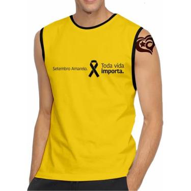 Imagem de Camiseta Regata Setembro Amarelo Masculina - Alemark