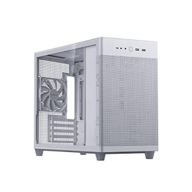 Imagem de ASUS Prime AP201 Edição de vidro temperado MicroATX branco suporta placas gráficas de até 338 mm, coolers de 360 mm e PSUs ATX padrão, painéis laterais sem ferramentas, painel frontal e lateral de vidro temperado USB tipo-C