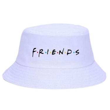 Imagem de Chapéu Bucket Hat Boné Feminino Bordado Série Antiga Anos 2000 Branco