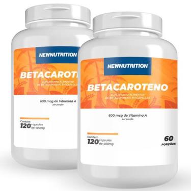 Imagem de Combo 2 Betacaroteno 120 Cápsulas - 600Mcg De Vitamina A - Newnutritio