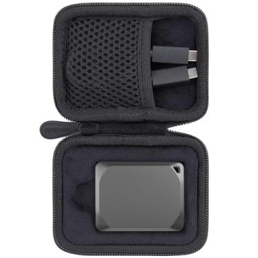 Imagem de Aenllosi Capa rígida compatível com SSD portátil Crucial X9/X9 Pro/X10/X10 Pro 1TB/2TB/4TB, unidade de estado sólido externa USB 3.2 e organizador de cabos USB (apenas capa)