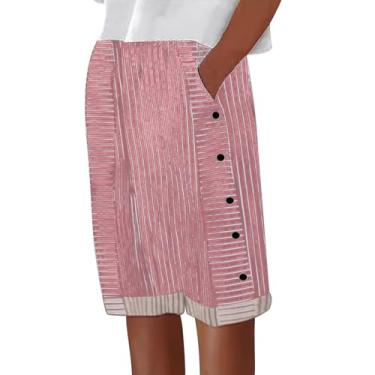 Imagem de Elogoog Calça feminina de linho de cintura alta plus size Y2K streetwear calça leve primavera verão calça lisa, Vermelho #1, 3G