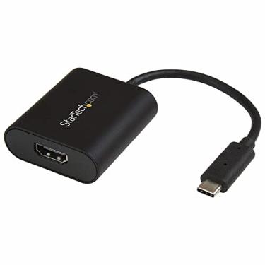Imagem de StarTech.com Adaptador USB C para HDMI 4K – 4K 60Hz – Compatível com Thunderbolt 3 – Adaptador de vídeo USB tipo C para HDMI (CDP2HD4K60SA), preto