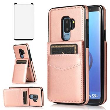 Imagem de Asuwish Capa de telefone para Samsung Galaxy S9 Plus S9+ com protetor de tela de vidro temperado porta-cartão de crédito capa carteira suporte acessórios de celular de couro 9S 9+ S 9 9plus S9plus