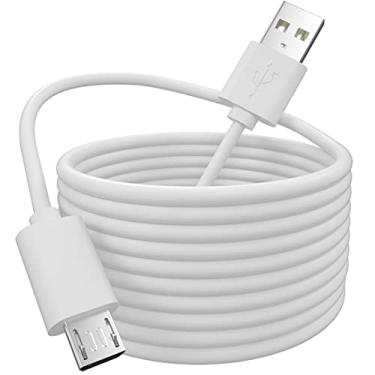 Imagem de Cabo de extensão de alimentação USB longo de 6 m para WyzeCam, WyzeCam Pan, YI Camera, NestCam Indoor, Netvue, KasaCam Indoor, Furbo Dog, Blink, Cloud Cam, Cabo carregador tipo A para micro USB para