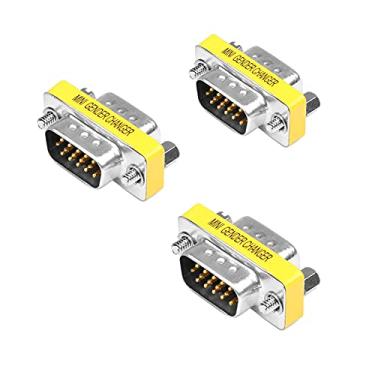 Imagem de LNHCAW Conector vga para vga 15 vga, adaptador de modem nulo macho para macho, macho para fêmea, extensor de adaptador vga fêmea para fêmea, adaptador duplo vga para 2 monitores (3, macho para macho)