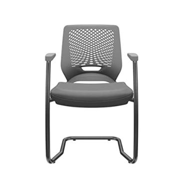 Imagem de PLAXMETAL, Cadeira de Escritório Fixa Aproximação Beezi Base Preta em S Assento Facto Dunas Grafite e Encosto Cinza PLAXMETAL