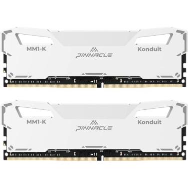 Imagem de Timetec Pinnacle Konduit Kit de 16 GB (2 x 8 GB) DDR4 3200MHz PC4-25600 CL16-18-18-38 XMP2.0 Overclocking 1,35 V compatível com AMD e Intel Desktop Gaming PC módulo de memória RAM - Branco