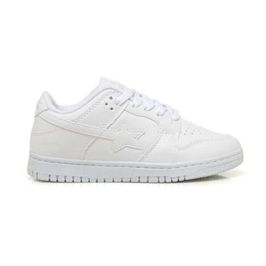 Imagem de Tênis Infantil Masculino Menino Preto Resistente Para Escola (Branco, BR, Criança de 4 a 8 anos, Numérico, P, 27)