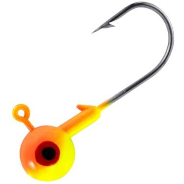 Imagem de Dr.Fish Pacote com 20 cabeças de pesca com cabeçotes de cabra de cabeça redonda de cabeça esférica ganchos afiados para pesca de robalo, truta, panfish Walleye, isca viva, isca macia, água doce, água salgada, 1,4 g
