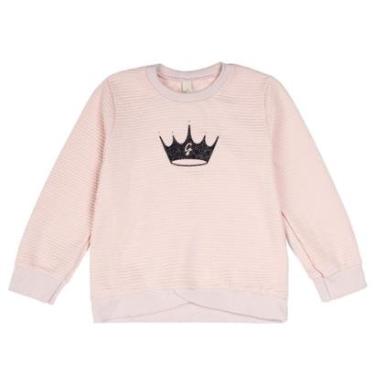 Imagem de Blusão de Moletom Infantil Boca Grande Glinny Rosa Claro-Feminino