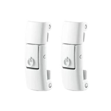Imagem de Sem Cadarços Cadarços De Pressão Sem Cadarços Elásticos Tênis Crianças Adulto Cadarço Plano Alargado Para Sapatos(White buckle)