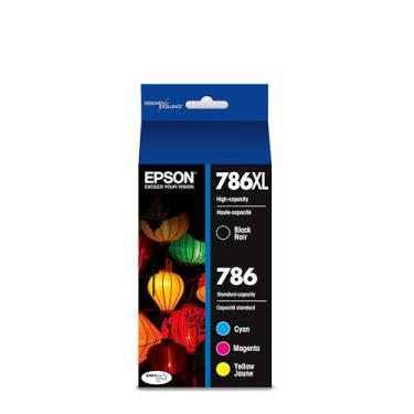 Imagem de EPSON T786 DURABrite Ultra Ink Pacote combo de cartucho de cor preto e padrão (T786XL-BCS) para impressoras Epson Workforce selecionadas