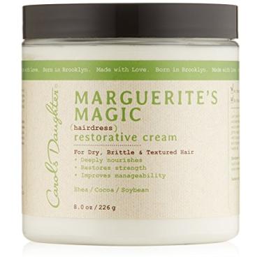 Imagem de Carol's Daughter Marguerite's Magic Restorative Conditioning Cream for Thick Curly Natural Hair - Hidratante de cabelo para cabelos secos e danificados - Feito com manteiga de karité e cacau, 8 oz