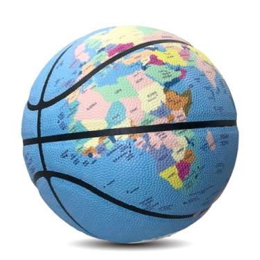Imagem de MINDCOLLISION Bola de basquete padrão terrestre, globo de caminhada, presentes, lembranças, decorações, tamanho 7