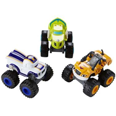 Imagem de Blaze and The Monster Machines - 3 Mini Carrinhos Darington Listrado Zeg Fisher Price 7cms