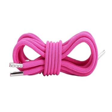 Imagem de Elastic Laces Sneakers For Sport Shoelaces Rubber Band For Casual Shoes Outdoor Leisure Round Shoestring Accessories(Rose red)