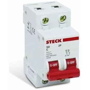 Imagem de Disjuntor Bipolar 63A Steck Minidisjuntor Curva C