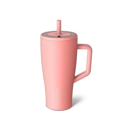 Imagem de BrüMate Era 30 oz Tumbler with Handle and Straw | 100% Leakproof Insulated Tumbler with Lid and Straw | Made of Stainless Steel | Cup Holder Friendly Base | 30oz (Guava)