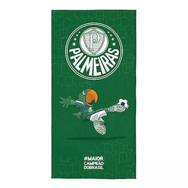Imagem de Toalha Time Oficial Lepper Aveludada Praia Piscina Escudos Cores Clube Licenciada Original 140x70cm (Palmeiras)