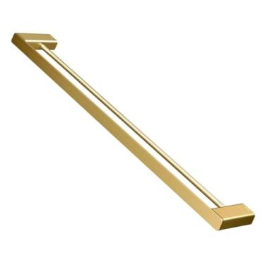 Imagem de Toalheiro Barra Duplo Docol Flat 1013772 Ouro Escovado
