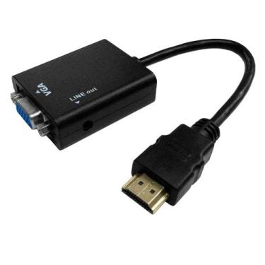 Imagem de Cabo Adaptador Conversor Hdmi Para Vga Com Saída P2 De Áudio - CPX