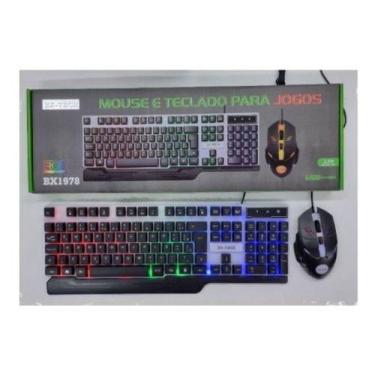 Imagem de Kit Teclado E Mouse Led Com Fio Bx1978 Rgb Retroiluminado - oem