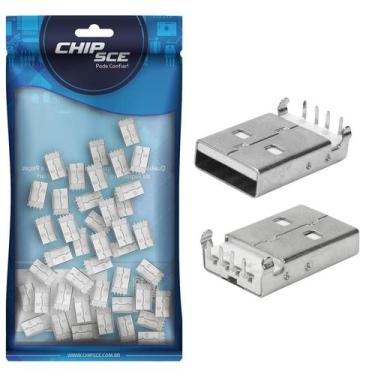 Imagem de 10x Peças Conector Usb Tipo A Macho 90 Yh-Usb05a - 5+