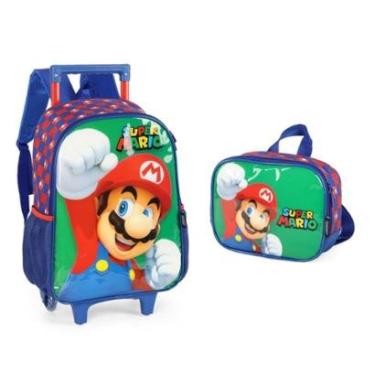 Imagem de Kit Mochila De Rodinhas com lancheira térmica Super Mario Bros-Unissex