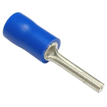 Imagem de Kit 20 Unidades Terminal Pré Isolado Azul Pino Longo Cabo 1,5mm a 2,5m
