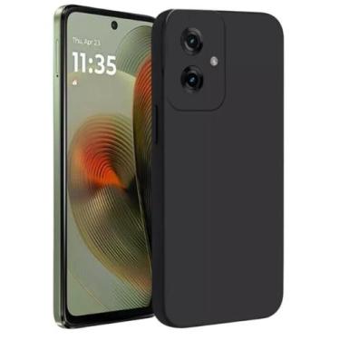 Imagem de Capa Case Capinha Silicone Aveludada Para Motorola Moto G55 5G Preto -