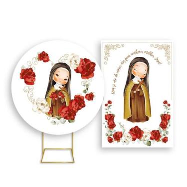 Imagem de Painel De Festa Redondo 1,50x1,50 + Painel Vertical 1,50x2,20 - Santa 