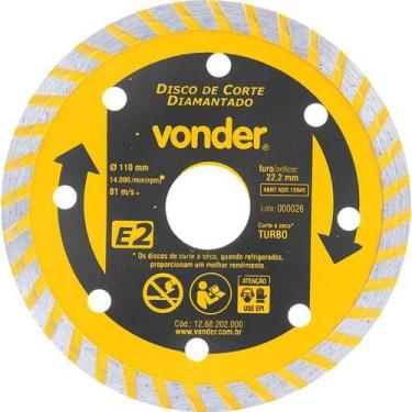 Imagem de Disco Diamantado 110mm E2 Furo 22 - Vonder