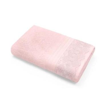 Imagem de Toalha de Banho Gigante + Rosto Cristal com Renda Buettner, Roma Rosa
