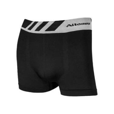 Imagem de Cueca Boxer Masculina Básica Microfibra Preta - ALTOMAX, Preto, G