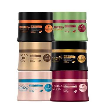 Imagem de Kit Haskell 6 Máscaras Cav/quina/bend/encorpa/ban/mand P