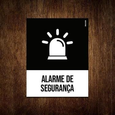 Imagem de Placa Sinalização Ícone - Alarme De Segurança 18X23 - Sinalizo