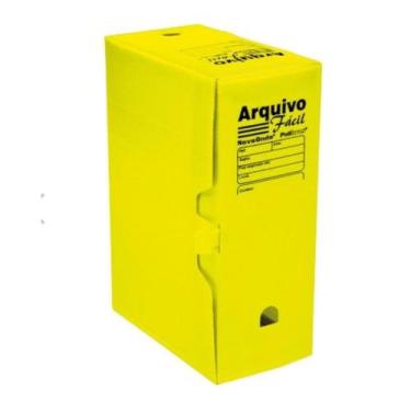 Imagem de Arquivo morto polionda polibras (arquivo fácil) amarelo - pt c/ 10