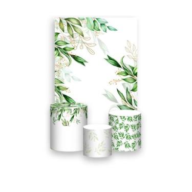 Imagem de Painel De Festa Vertical 1,50 x 2,20 + Trio De Capas Cilindro - Folhag