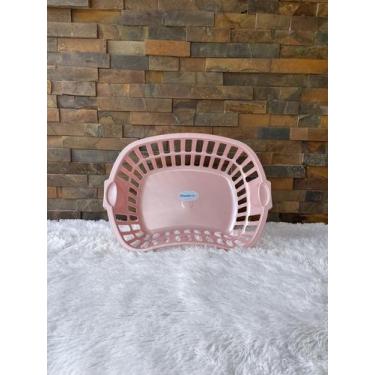 Imagem de Cesto de Roupa Telado de 25 Litros Lavanderia Quarto - PLASTBRASIL, Ro