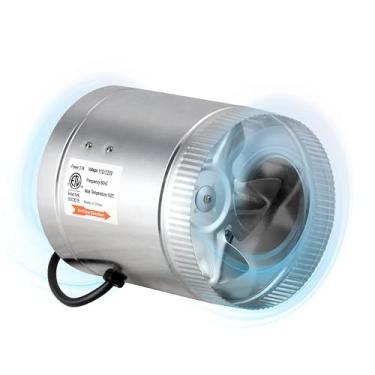 Imagem de iPower Ventilador de duto em linha de 15 cm 240 CFM Ventilador de ventilação de exaustão HVAC com baixo ruído para barraca de cultivo, porões, banheiros, cozinhas e sótãos