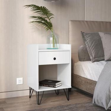 Imagem de Mesa de Cabeceira Gabriela Plus cor Branco - Comprar moveis para sua c