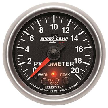 Imagem de Auto Meter Pirômetro elétrico de varredura completa 3647 2-1/16" 0-2000 F (temperatura do gás de escape)