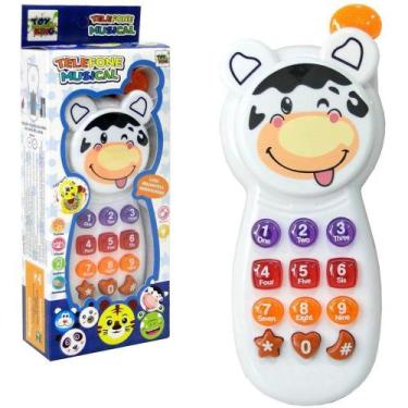 Imagem de Telefone Celular musical infantil vaquinha com luz A pilha - shenzhen