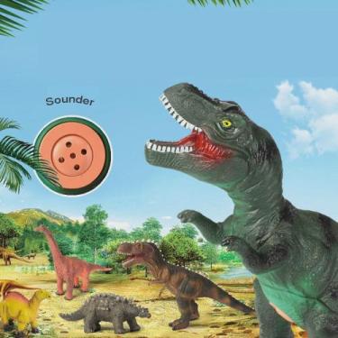 Imagem de Dinossauro De Borracha  T-Rex C/ Som Tamanho Grande Dino World. - toys