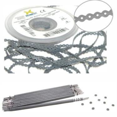 Imagem de Kit 10 elastic bengala cinza + 1 corrente cinza médio 4,5m - Morelli