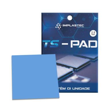 Imagem de Pad Térmico Implastec TS PAD - 100 x 100 x 2.5mm - PATSPAD25