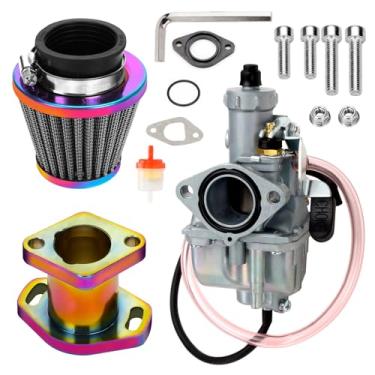 Imagem de FVRITO VM22 Kit de carburador de carburador de 26 mm para Predator 212cc 196cc Coleman CT200U CT200U-EX BT200X Mini Bike KT196 Go Kart Baja MB200 GX160 Motor com filtro de ar coletor de admissão peças