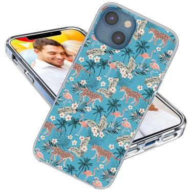 Imagem de ARTIOSIT Capa para iPhone 14, capa para iPhone 13, capa protetora completa à prova de choque fina de borracha TPU macia transparente para meninas e mulheres iPhone 14/13, desenho animado animal